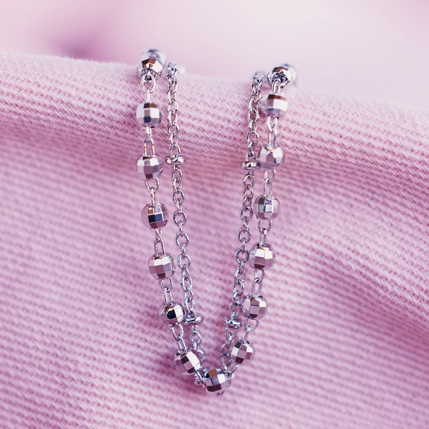 Pura Vida 14" Silver Orbit Choker Necklace - Handmade Statement Necklace, Layered Necklace with Silver Chain - Silver Necklace for Women, Necklaces, Boho Jewelry for Women - 3" Extender - Image 4