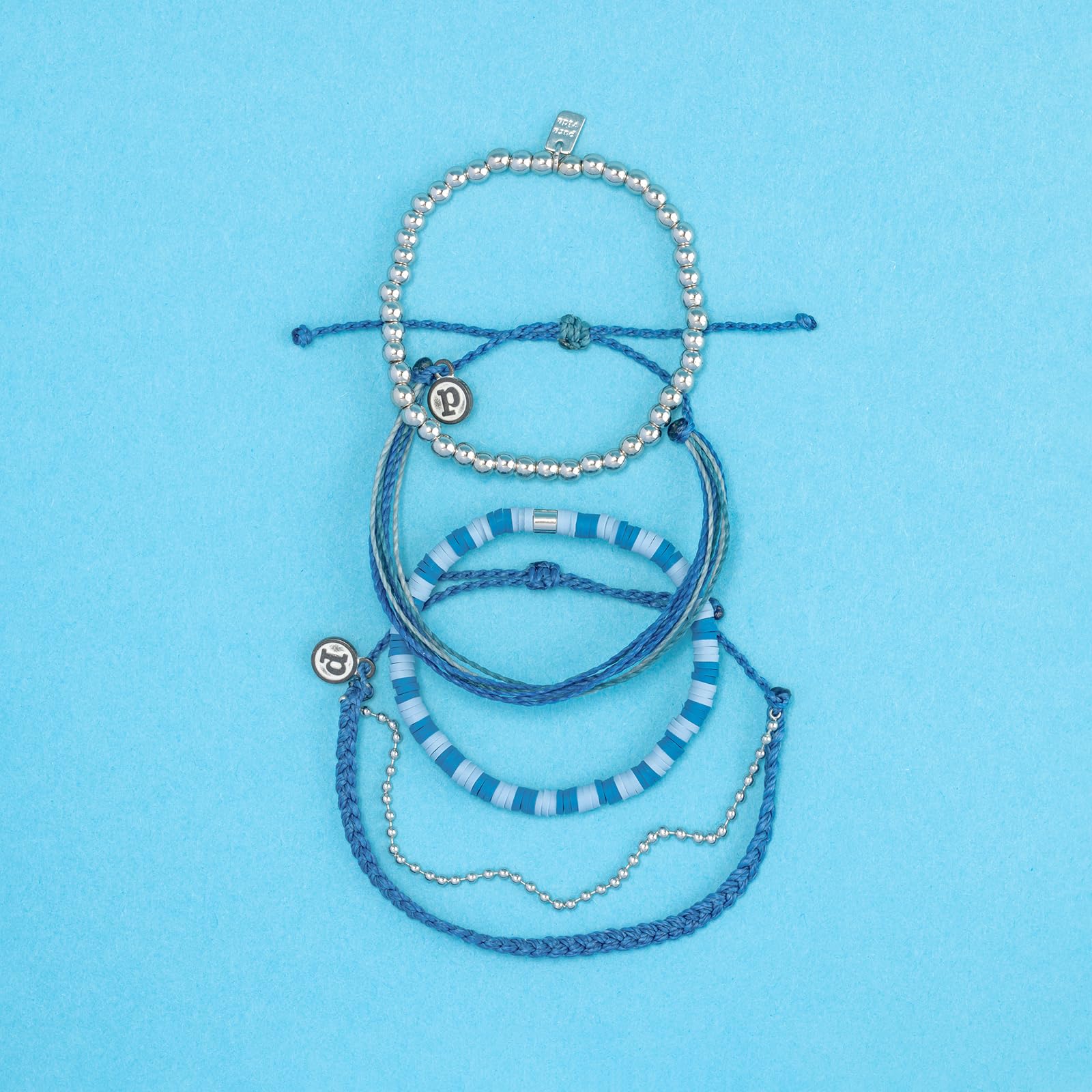 Pura Vida Bracelet Deep Sea Bracelet Stack, 4 Stackable Bracelets for Women - Image 4