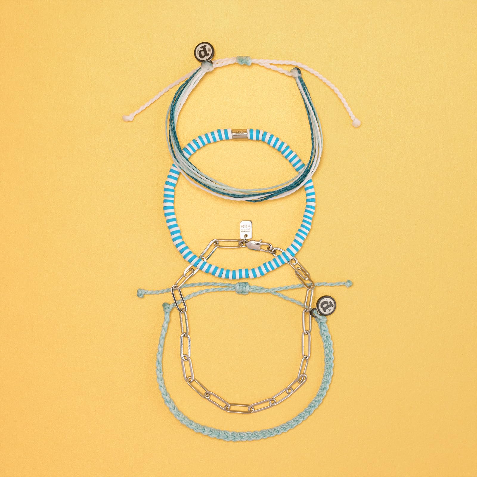 Pura Vida Bracelet Santorini Bracelet Stack, 4 Stackable Bracelets for Women - Image 6