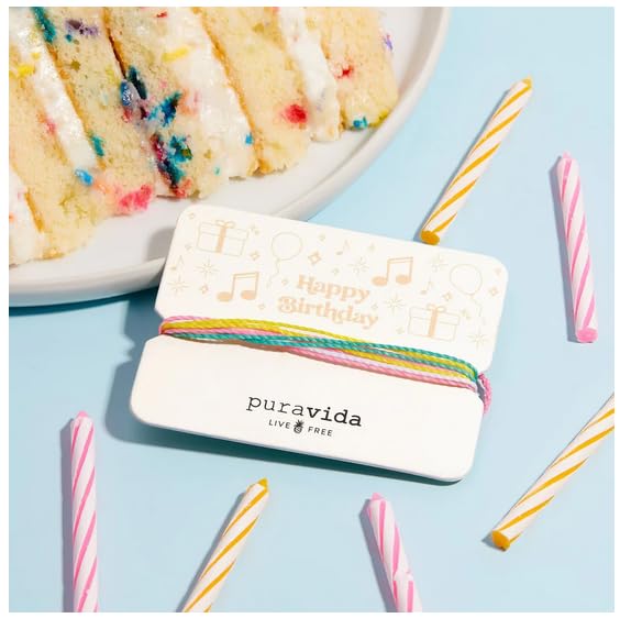 Pura Vida Bracelets Happy Birthday Gift Card Friendship Bracelet Stack - Image 5