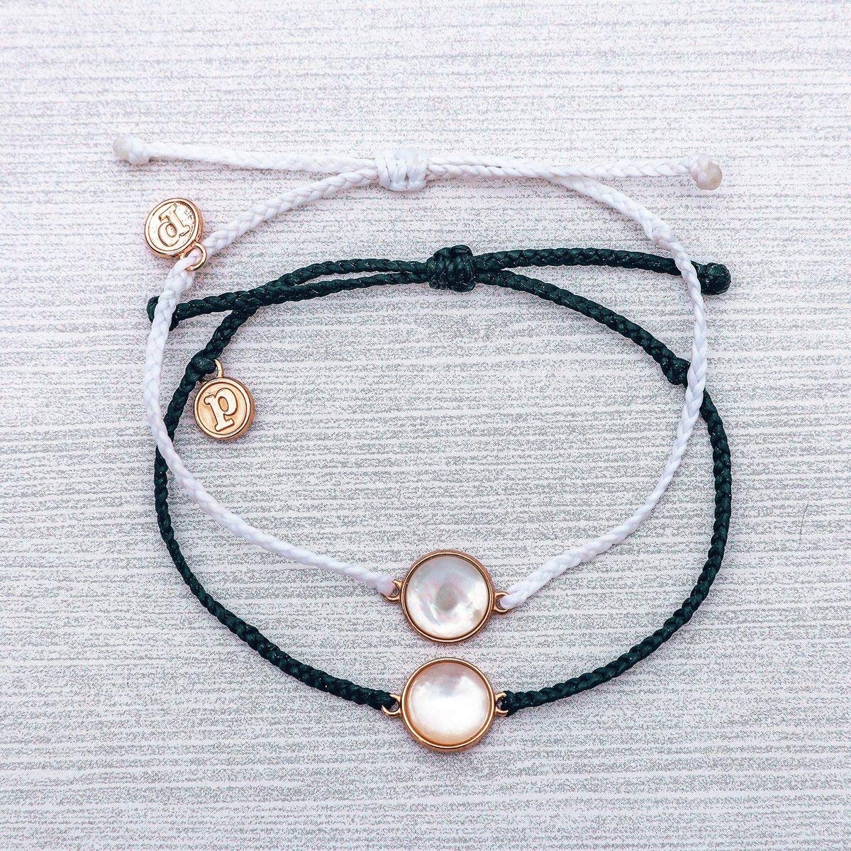 Pura Vida Rose Gold Mother of Pearl Bracelet - Plated Charm, Waterproof Band - Image 3
