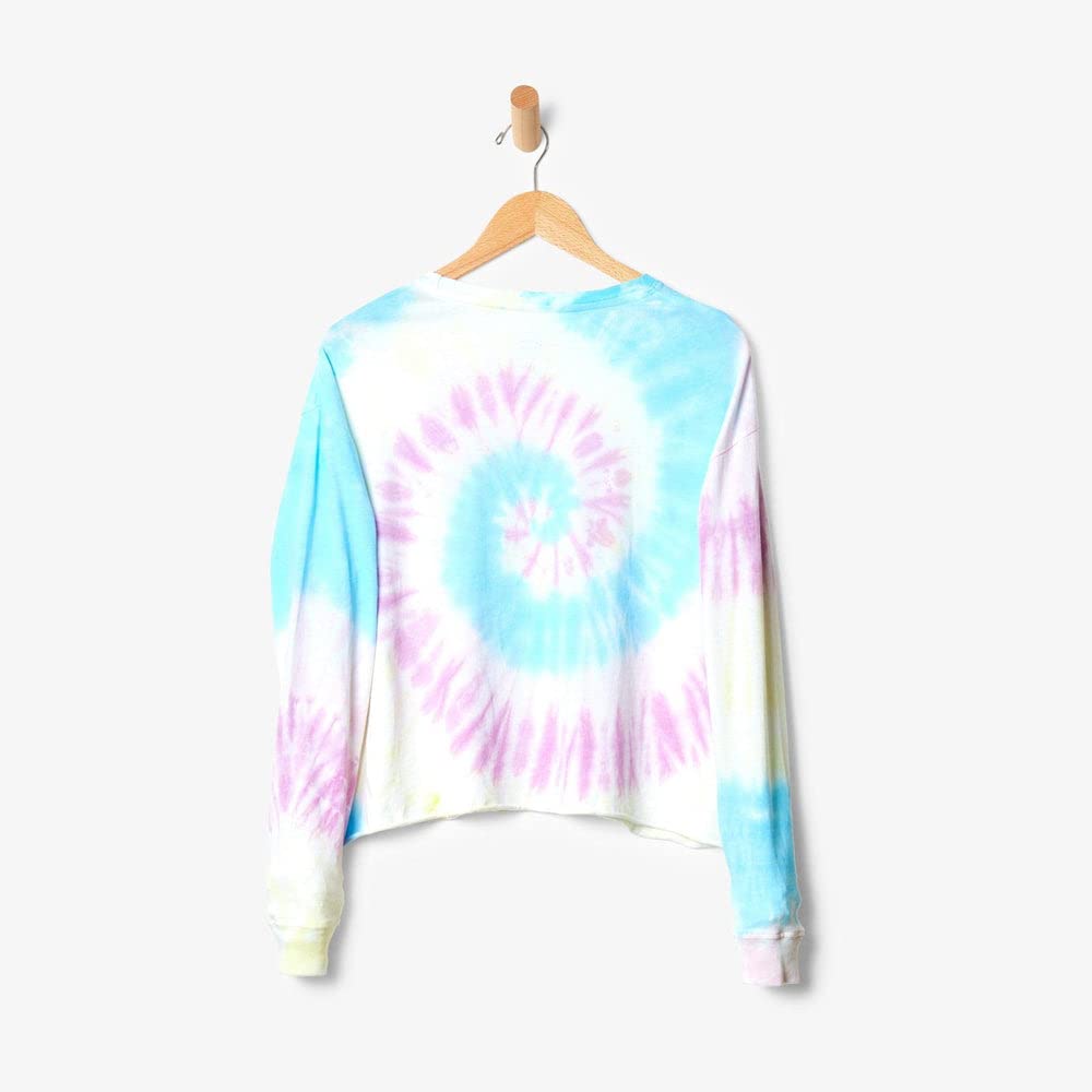 Pura Vida Women's Dreamer Boxy Shirt - Long Sleeves, Relaxed Fit - Purple & Blue Tie Dye - Image 4