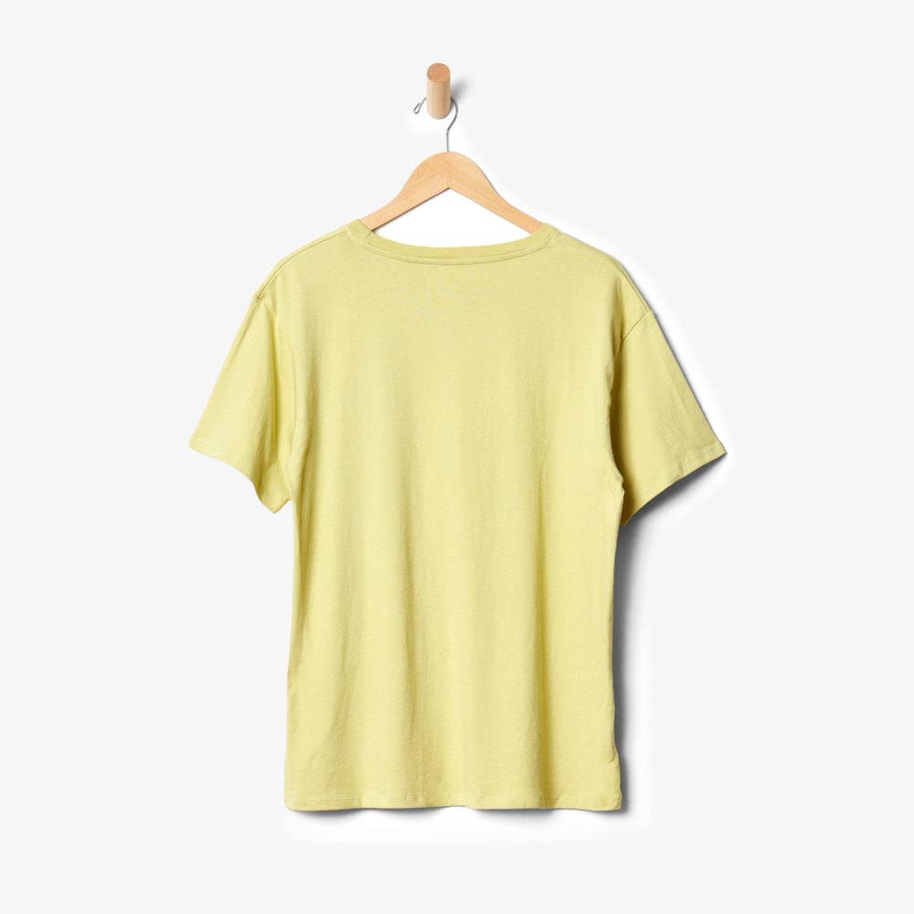 Pura Vida Women's Get Elevated Crewneck Shirt - Short Sleeves, Oversized Tee - Fall Yellow - Image 4